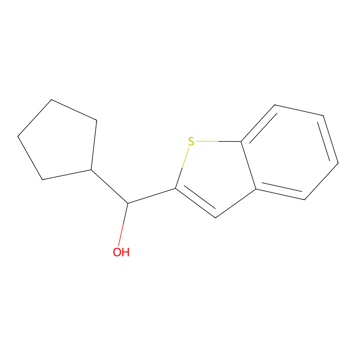 alpha-CyclopentylbenZo[b]thiophene-2-methanol molecular structure, CAS 1599576-56-3