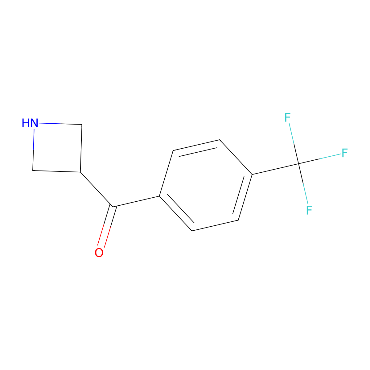 3-[4-(Trifluoromethyl)benzoyl]azetidine molecular structure, CAS 1599582-70-3