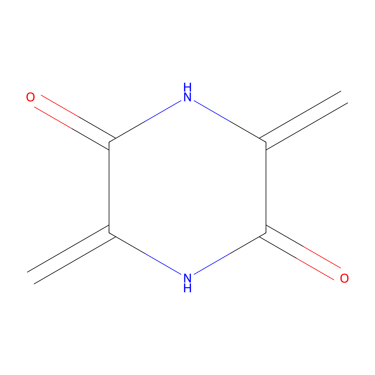 2,5-Dimethylene-3,6-diketopiperazine molecular structure, CAS 15996-22-2