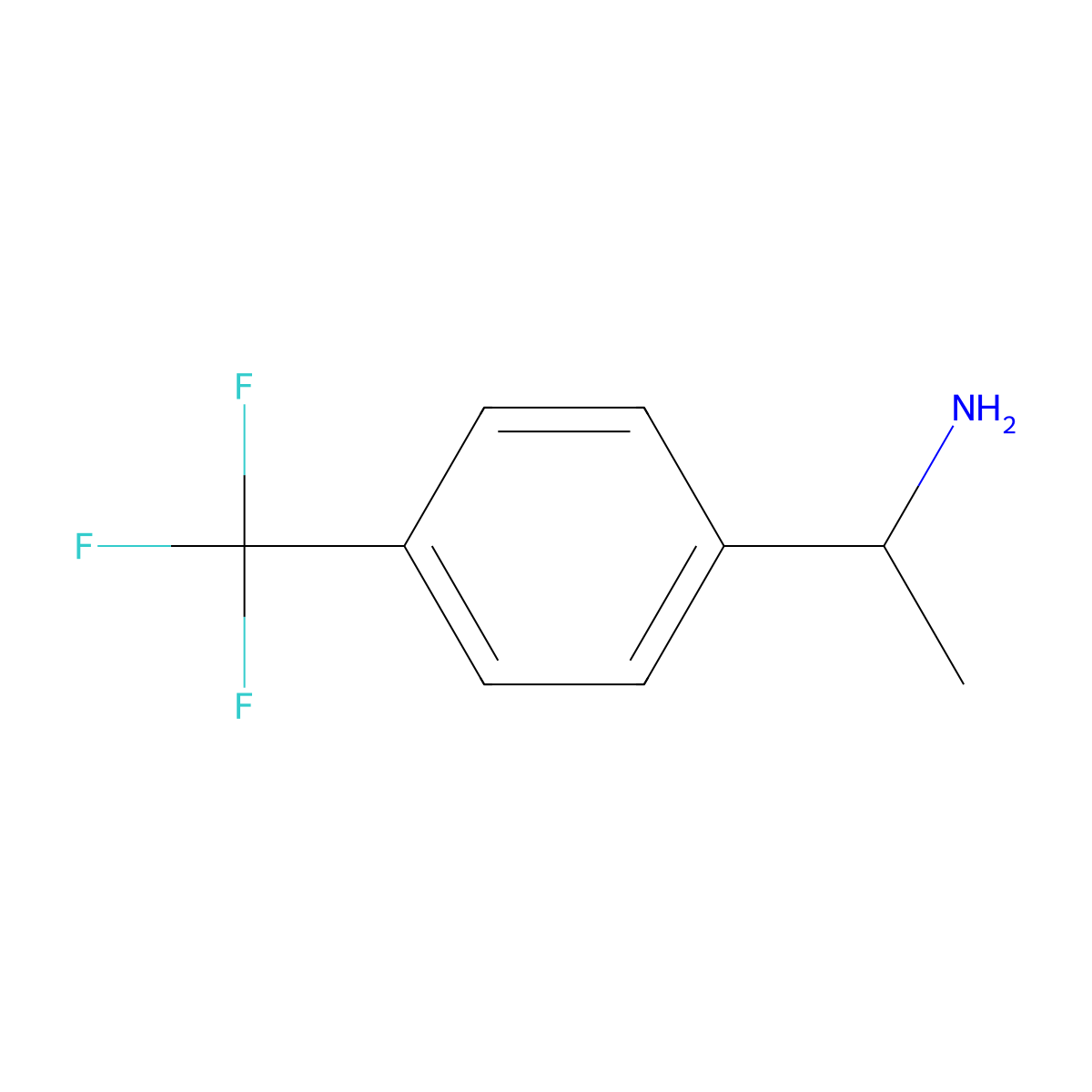 1-(4-Trifluoromethylphenyl)Ethylamine molecular structure, CAS 15996-84-6