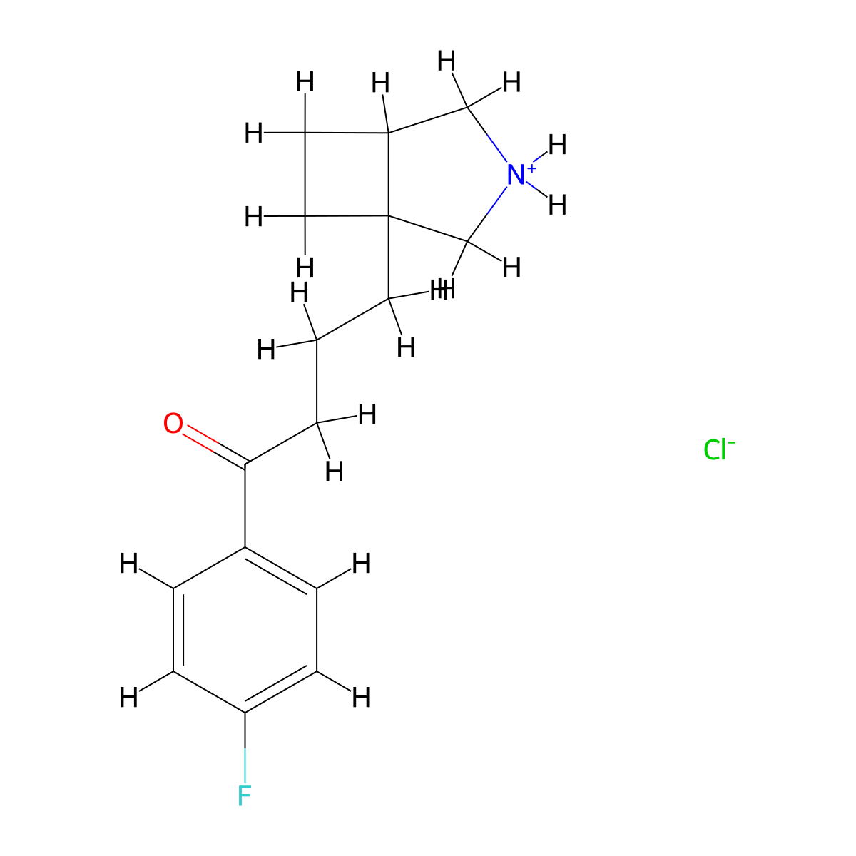 Butyrophenone, 4-(3-azabicyclo(3.2.0)heptyl)-4'-fluoro-, hydrochloride molecular structure, CAS 15997-79-2