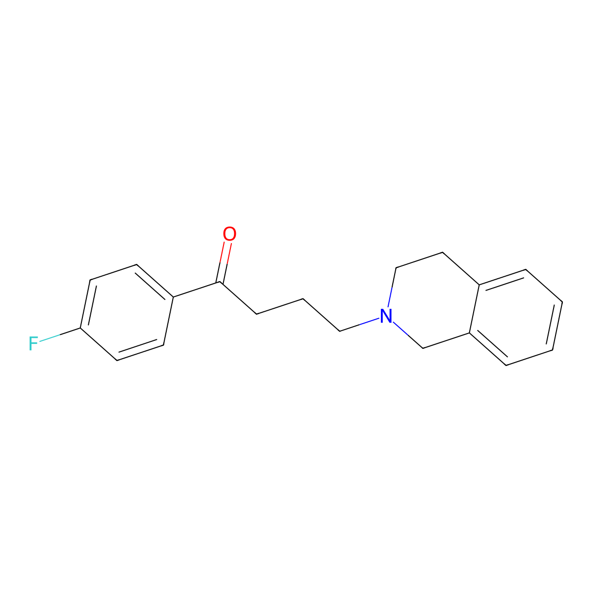 4-(3,4-dihydroisoquinolin-2(1H)-yl)-1-(4-fluorophenyl)butan-1-one molecular structure, CAS 15997-82-7
