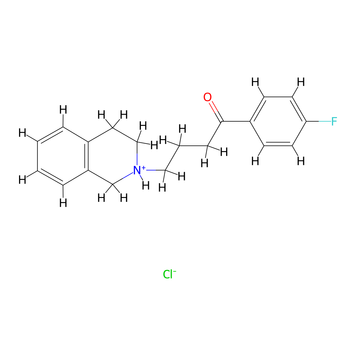 Butyrophenone, 4'-fluoro-4-(1,2,3,4-tetrahydroisoquinolin-2-yl)-, hydrochloride molecular structure, CAS 15997-83-8