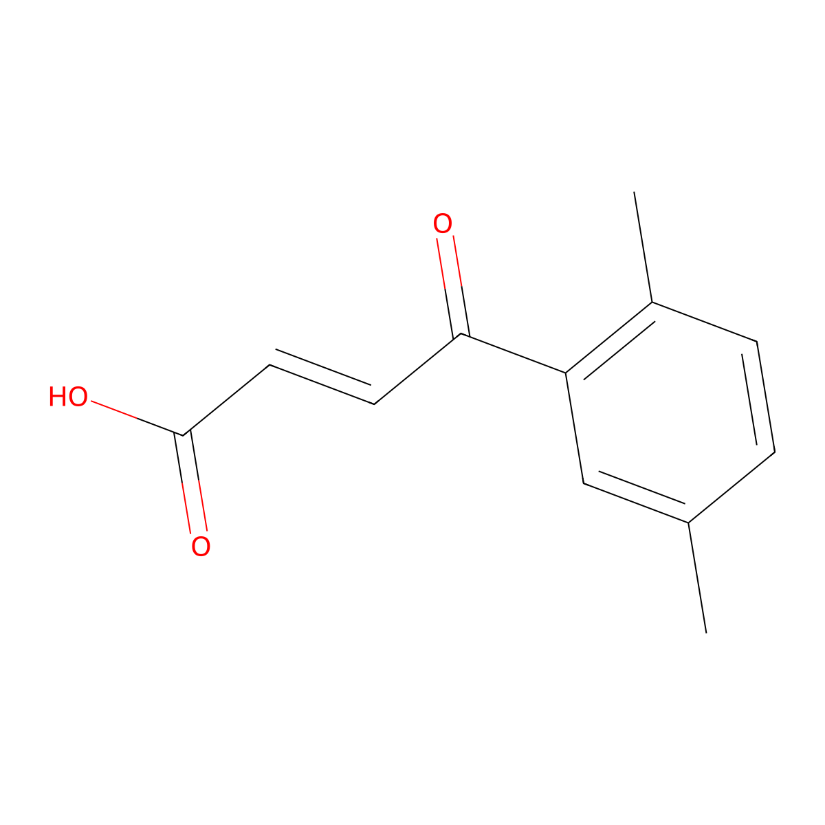 trans-3-(2,5-Dimethylbenzoyl)acrylic acid molecular structure, CAS 159971-25-2