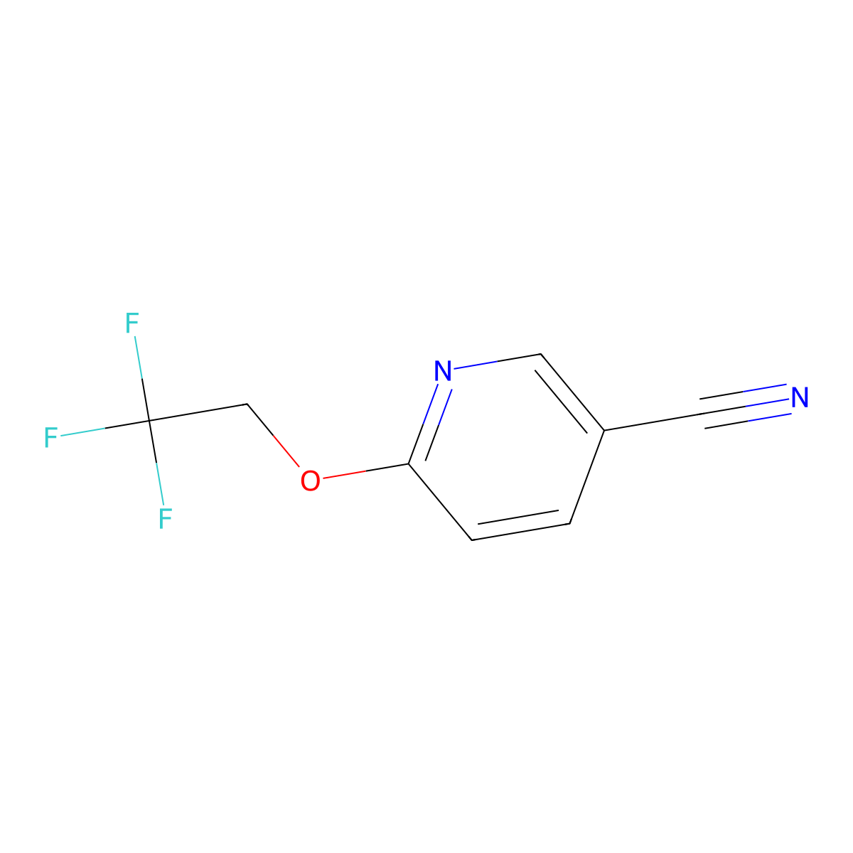 6-(2,2,2-Trifluoroethoxy)pyridine-3-carbonitrile molecular structure, CAS 159981-18-7