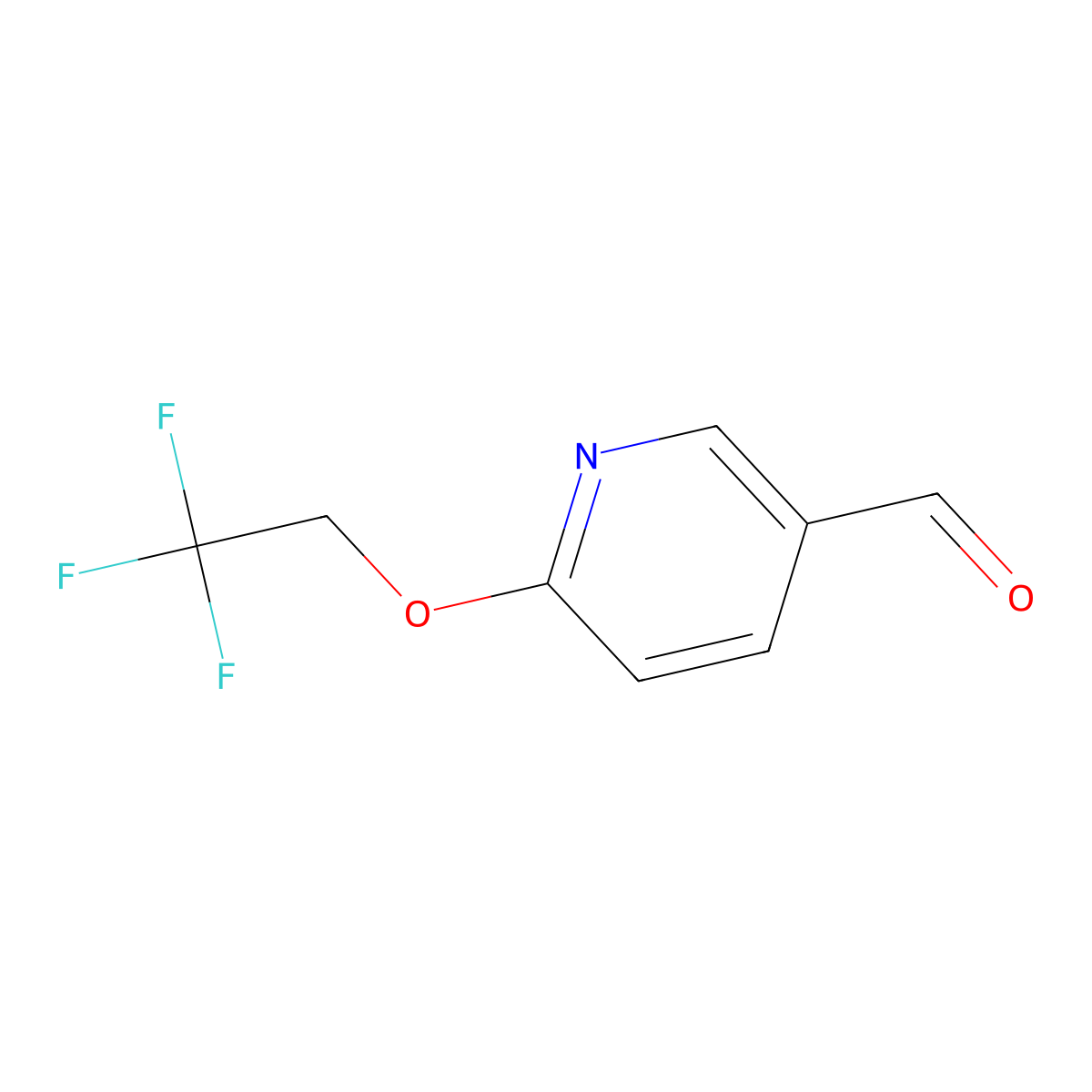 6-(2,2,2-Trifluoroethoxy)nicotinaldehyde molecular structure, CAS 159981-19-8