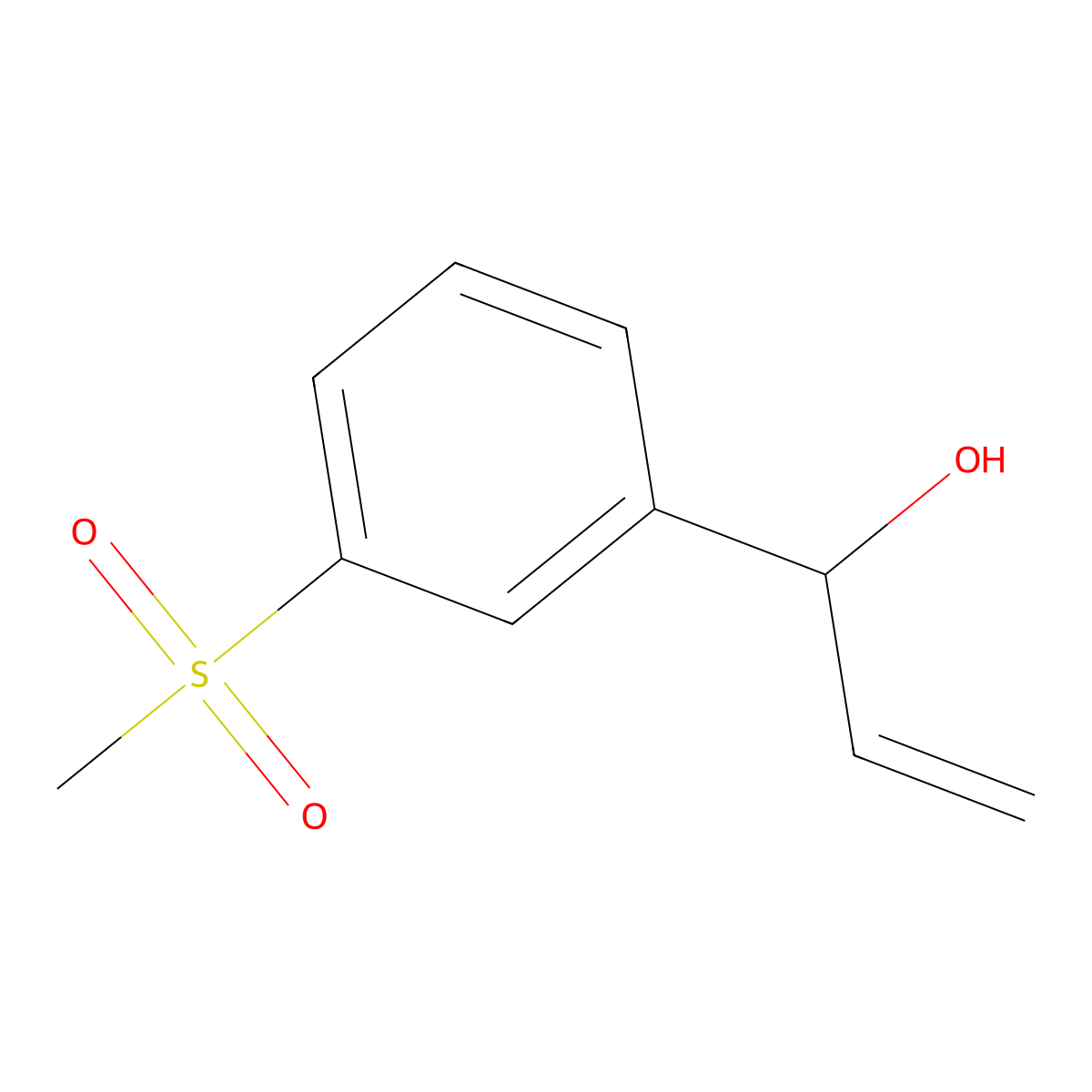 1-(3-Methanesulfonylphenyl)prop-2-en-1-ol molecular structure, CAS 1599833-26-7
