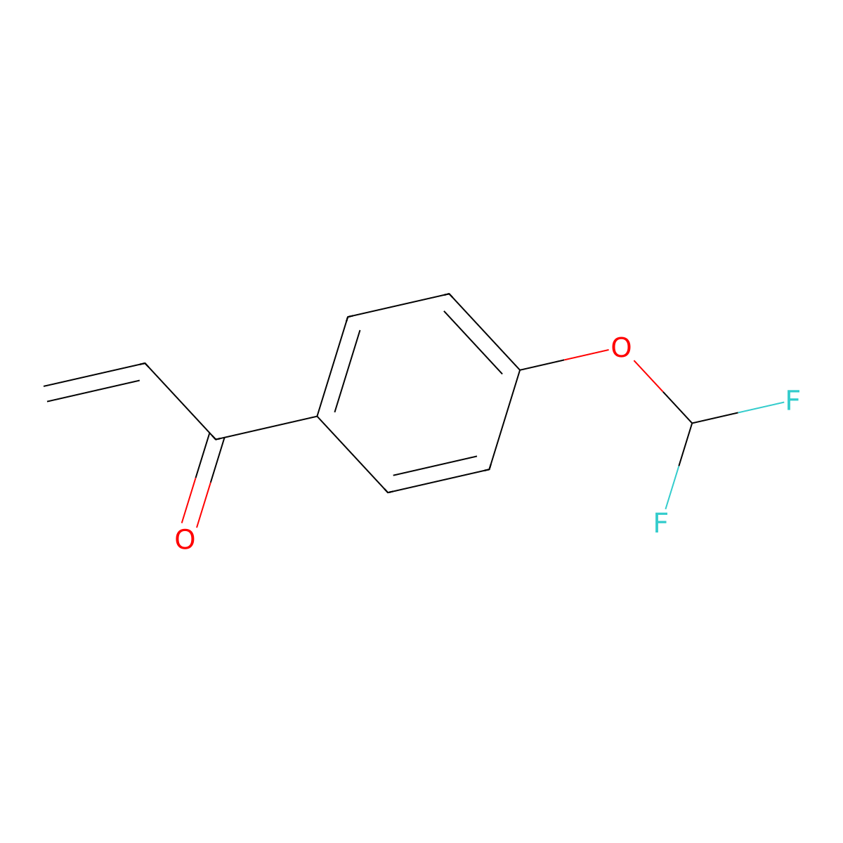 1-[4-(Difluoromethoxy)phenyl]prop-2-en-1-one molecular structure, CAS 1599865-92-5