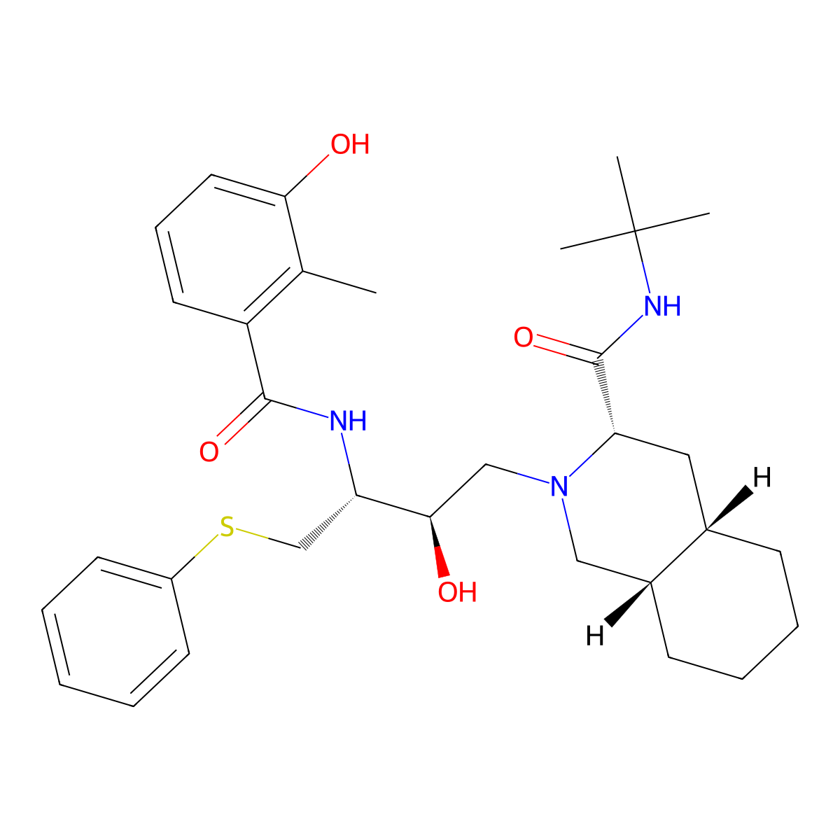 Nelfinavir molecular structure, CAS 159989-64-7