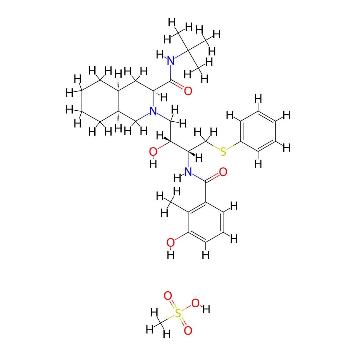 Nelfinavir Mesylate molecular structure, CAS 159989-65-8