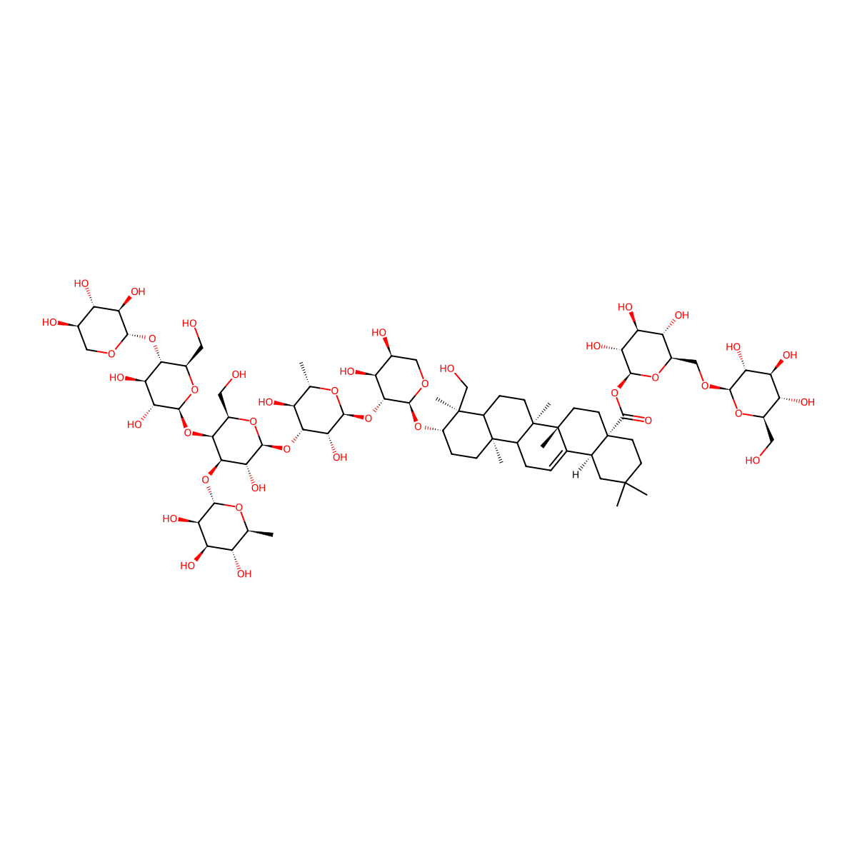 Asperosaponin H1 molecular structure, CAS 159993-47-2