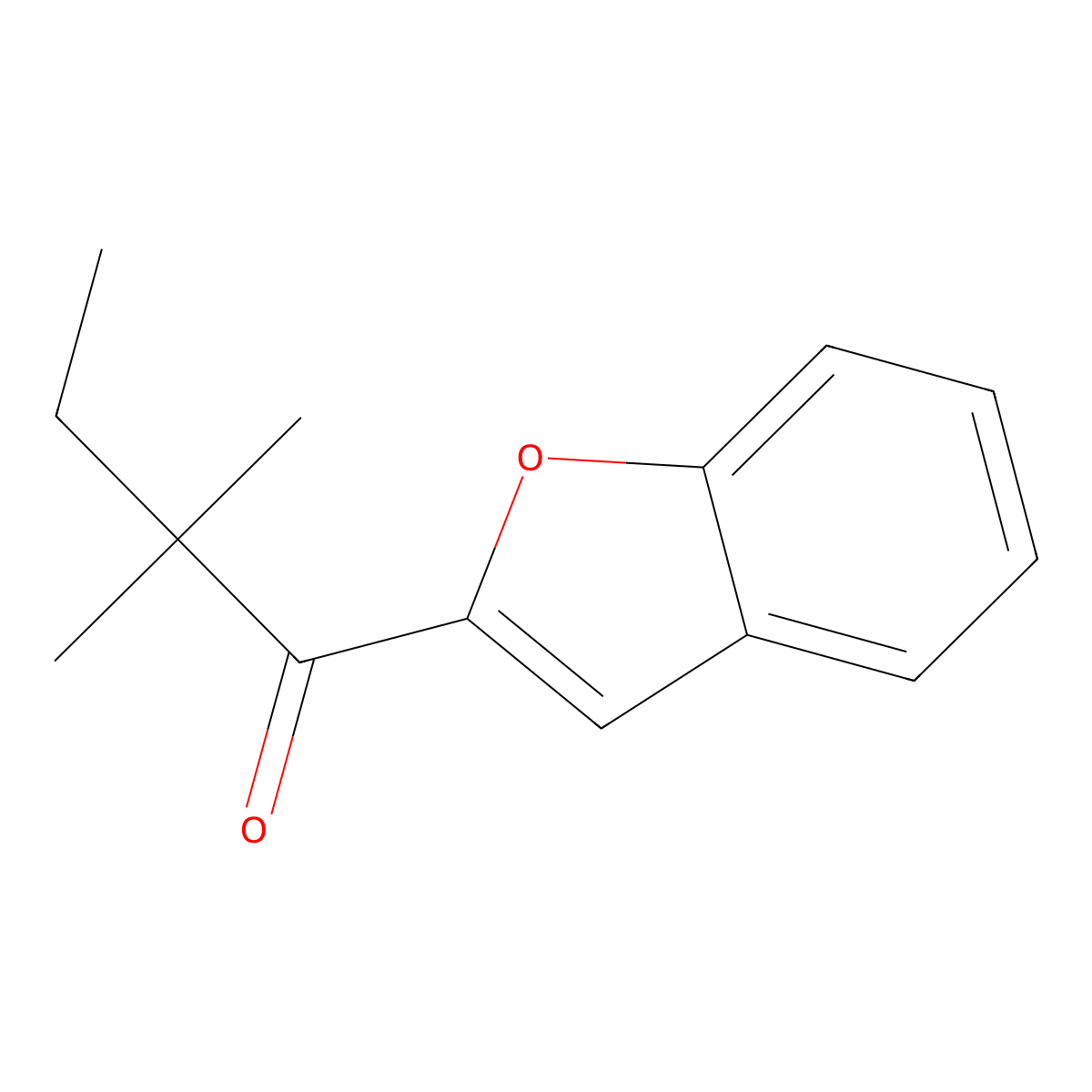 1-(1-Benzofuran-2-yl)-2,2-dimethylbutan-1-one molecular structure, CAS 1599941-35-1