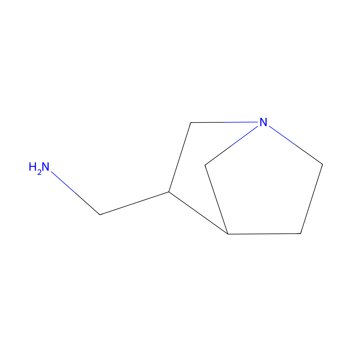 1-Azabicyclo[2.2.1]heptan-3-ylmethanamine molecular structure, CAS 159996-27-7