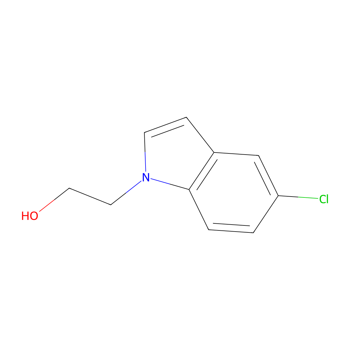 2-(5-chloro-1H-indol-1-yl)ethan-1-ol molecular structure, CAS 1599964-38-1