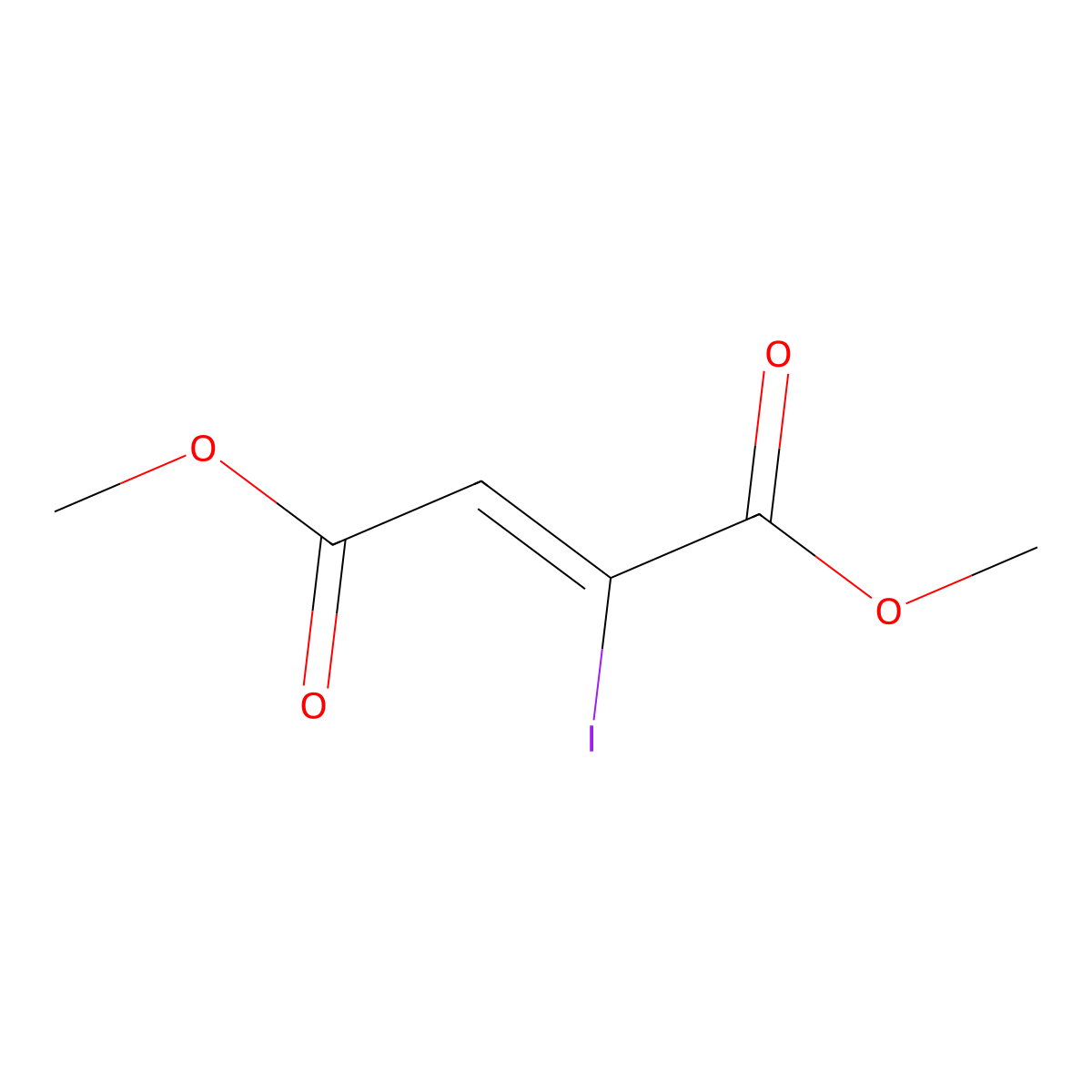 dimethyl (Z)-2-iodobut-2-enedioate molecular structure, CAS 1600-35-7