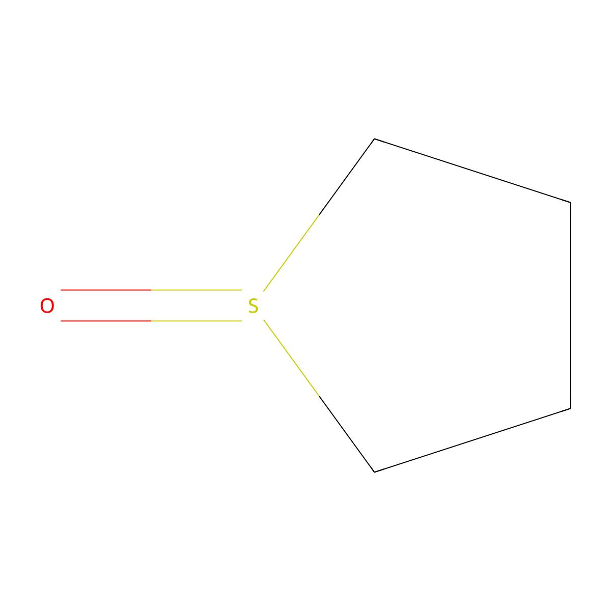 Tetramethylene sulfoxide molecular structure, CAS 1600-44-8