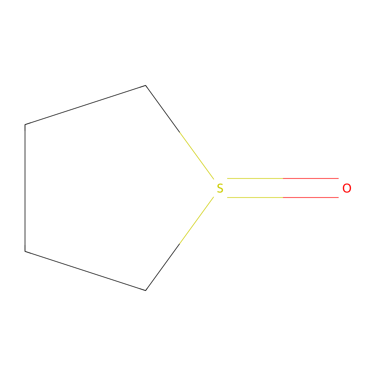Tetramethylene sulfoxide molecular structure, CAS 1600-44-8