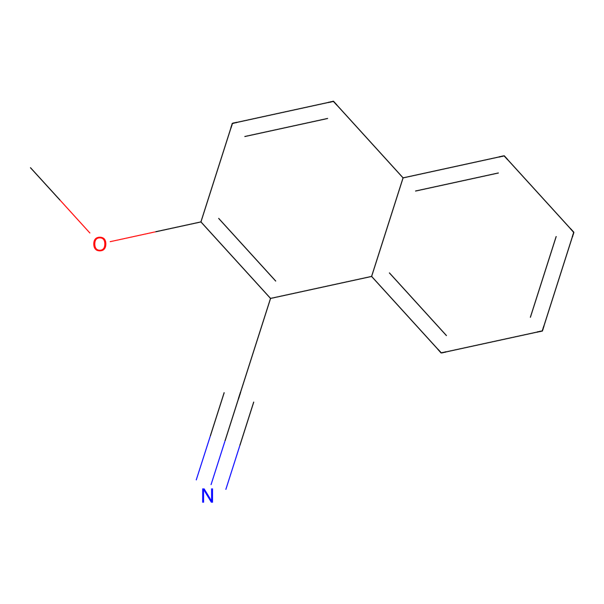 2-Methoxy-1-naphthonitrile molecular structure, CAS 16000-39-8