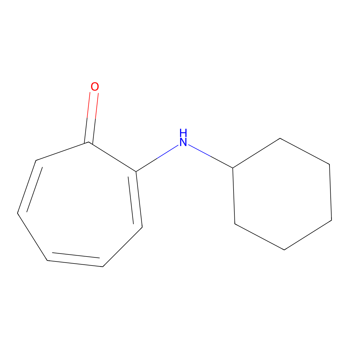 2-(Cyclohexylamino)cyclohepta-2,4,6-trien-1-one molecular structure, CAS 16000-56-9