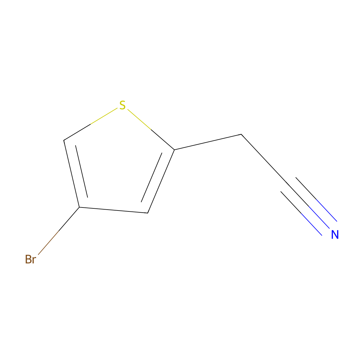 2-(4-Bromothiophen-2-yl)acetonitrile molecular structure, CAS 160005-43-6