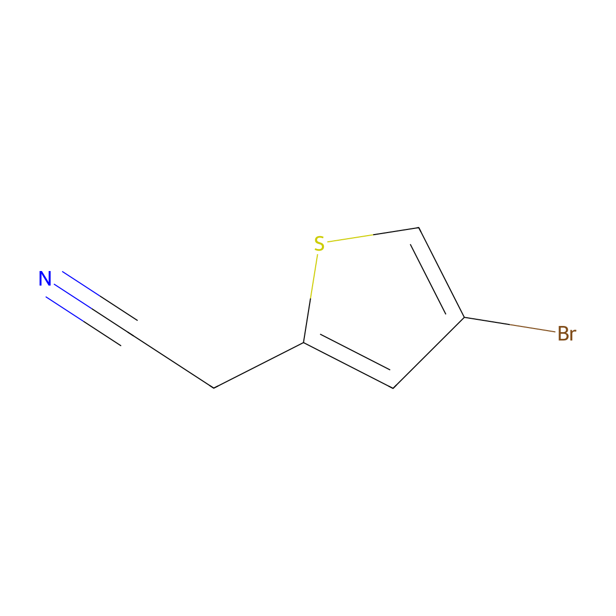 2-(4-Bromothiophen-2-yl)acetonitrile molecular structure, CAS 160005-43-6