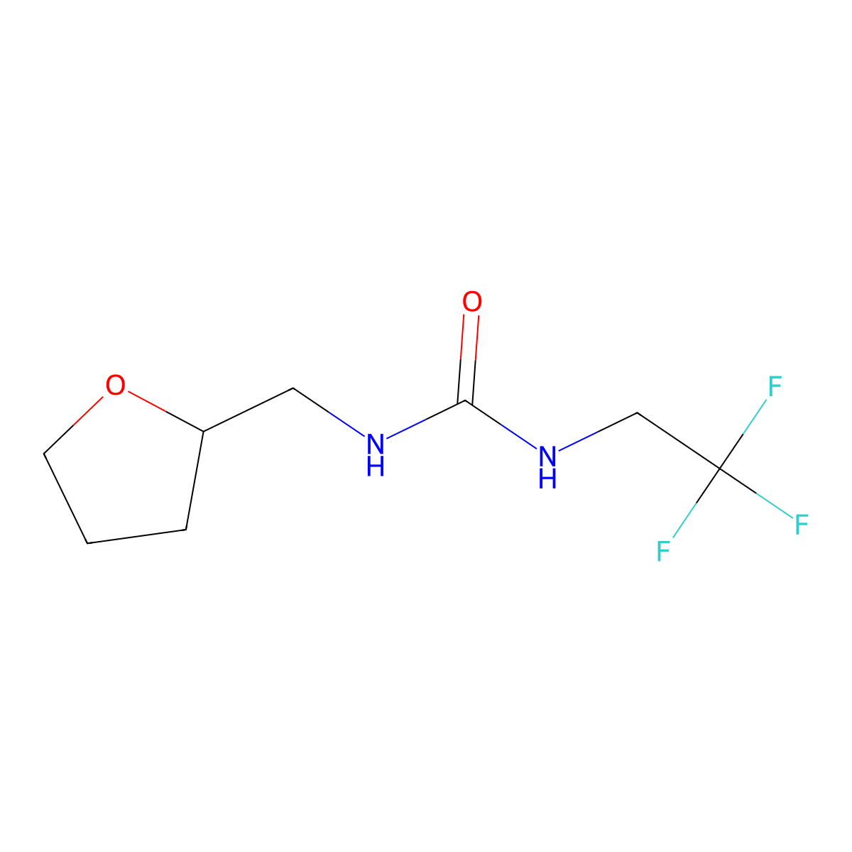 1-((Tetrahydrofuran-2-yl)methyl)-3-(2,2,2-trifluoroethyl)urea molecular structure, CAS 1600084-66-9