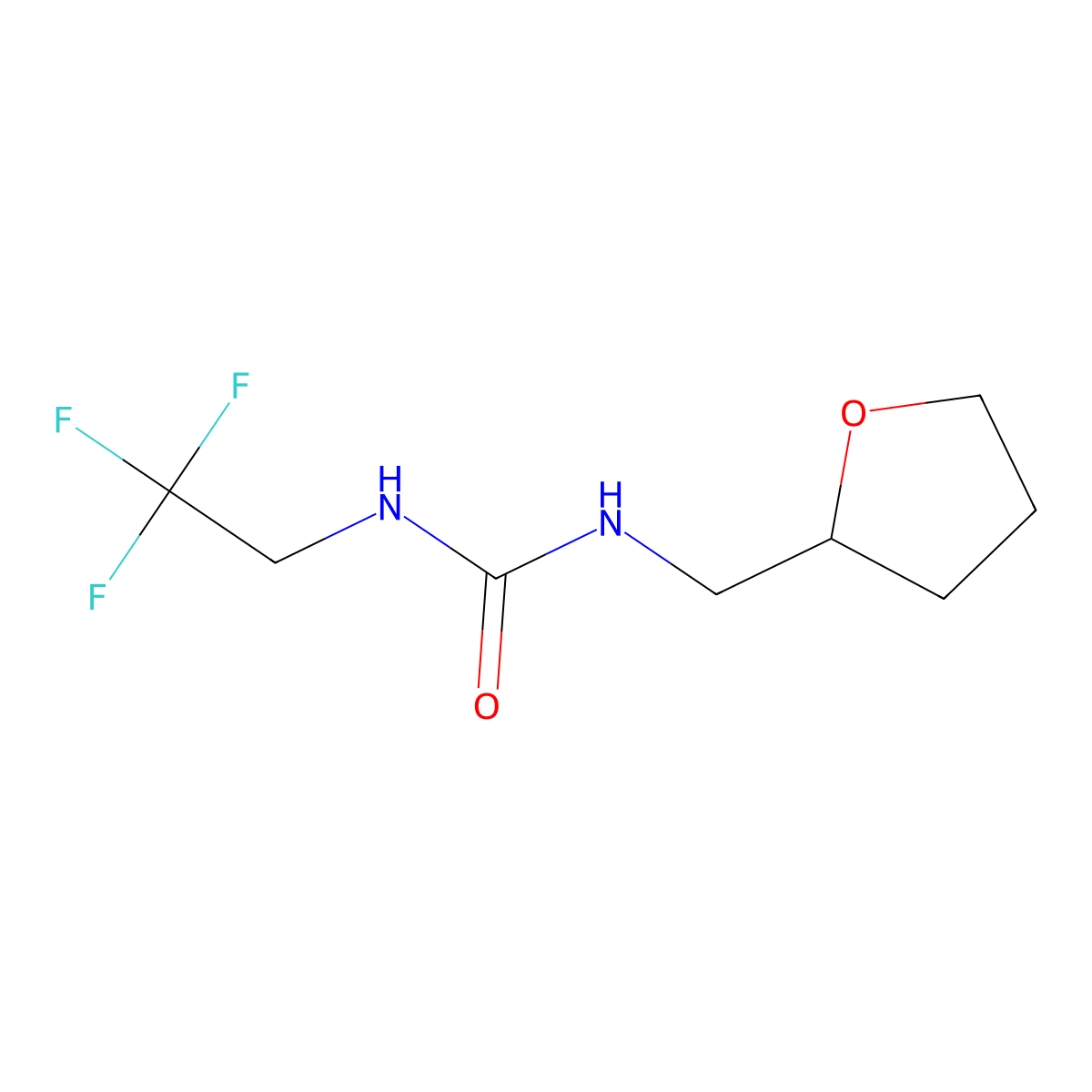 1-((Tetrahydrofuran-2-yl)methyl)-3-(2,2,2-trifluoroethyl)urea molecular structure, CAS 1600084-66-9