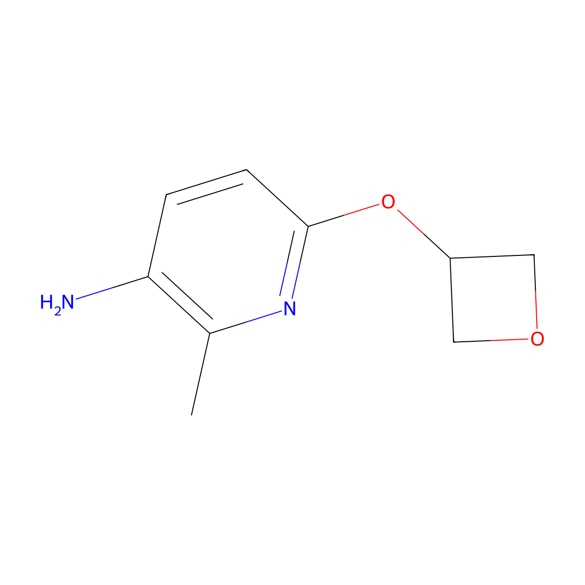 2-Methyl-6-(oxetan-3-yloxy)pyridin-3-amine molecular structure, CAS 1600093-80-8