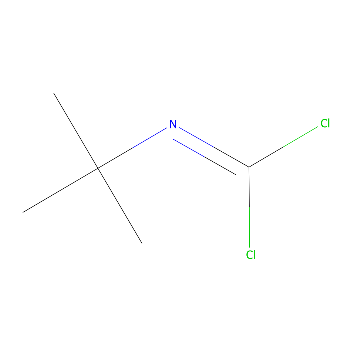 N-tert-butyl-1-chloromethanecarbonimidoyl chloride molecular structure, CAS 16001-27-7