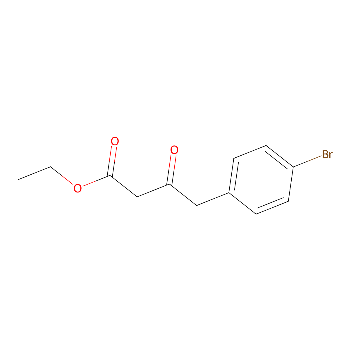 Ethyl 4-(4-bromophenyl)-3-oxobutanoate molecular structure, CAS 160010-18-4
