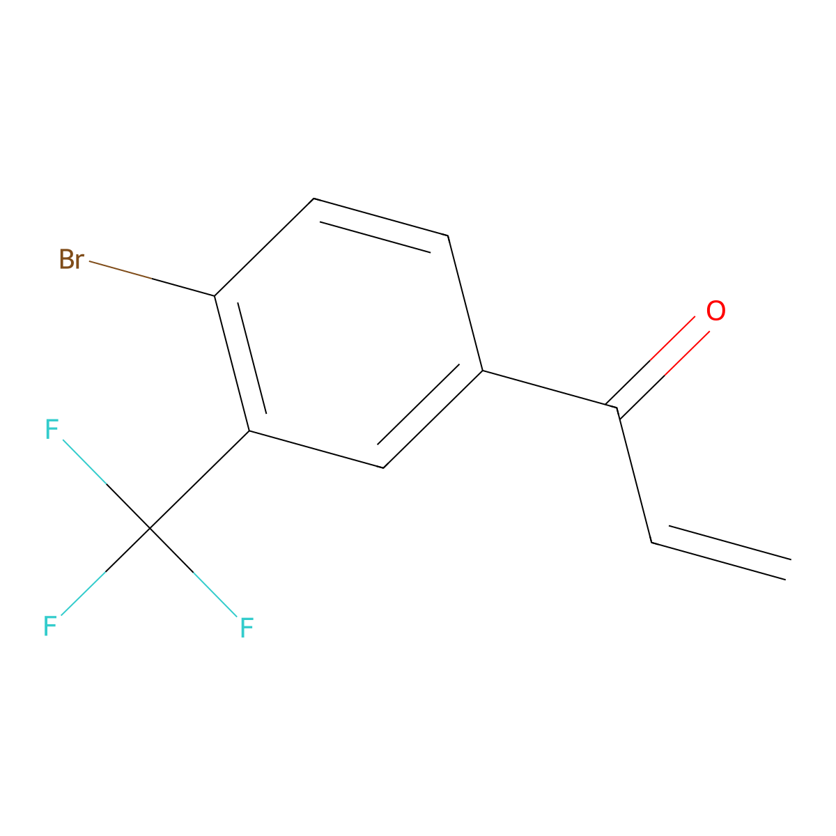 1-[4-Bromo-3-(trifluoromethyl)phenyl]prop-2-en-1-one molecular structure, CAS 1600112-61-5