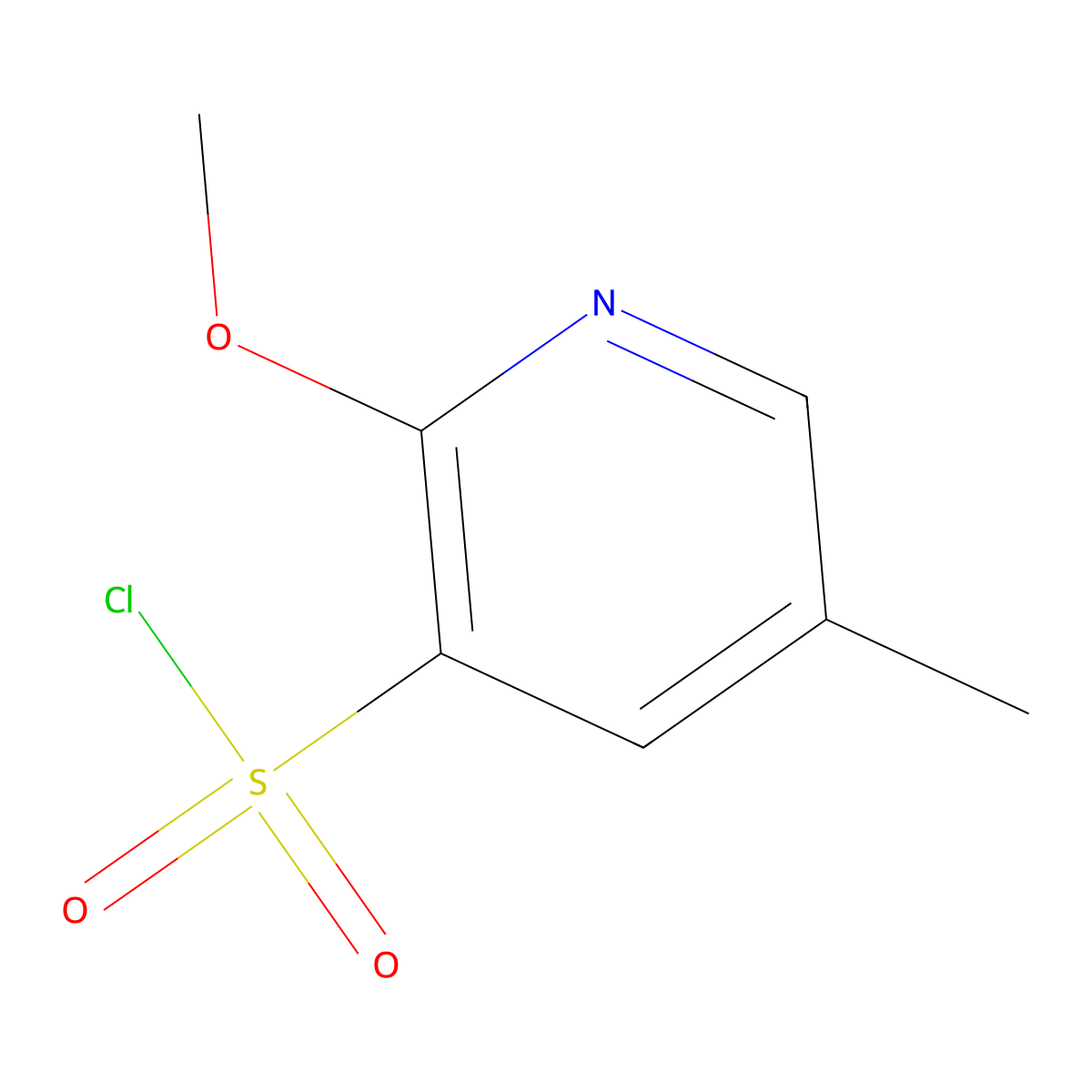 2-Methoxy-5-methylpyridine-3-sulfonyl chloride molecular structure, CAS 1600121-55-8