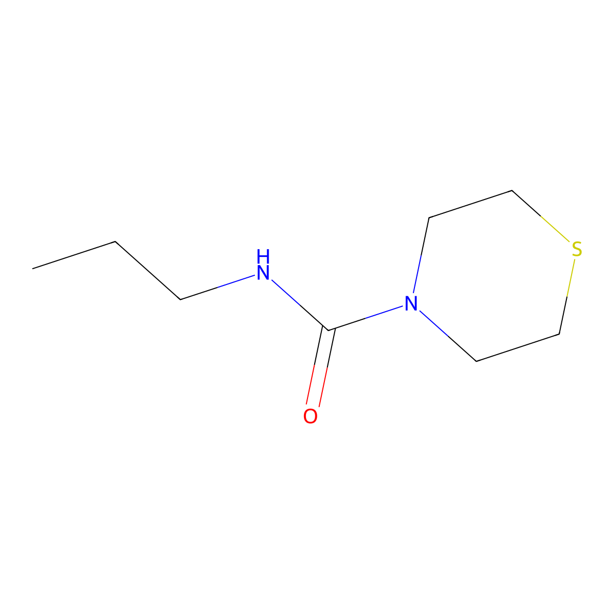 N-propylthiomorpholine-4-carboxamide molecular structure, CAS 1600129-98-3