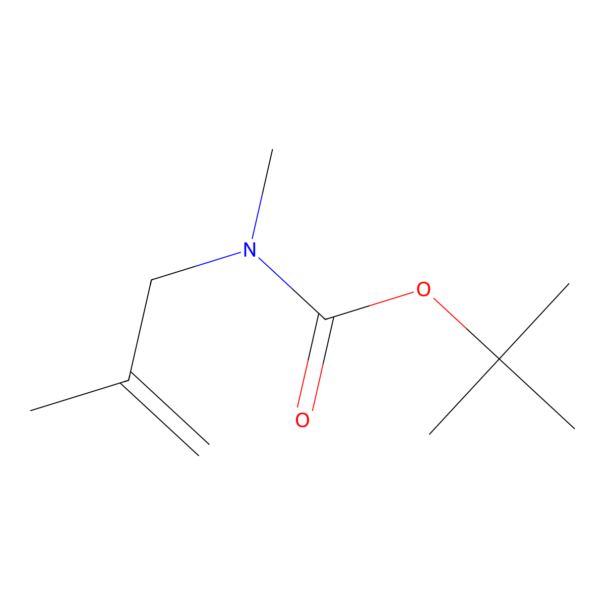 tert-butyl N-methyl-N-(2-methylprop-2-en-1-yl)carbamate molecular structure, CAS 1600155-35-8