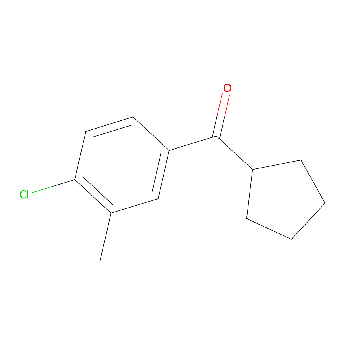 (4-Chloro-3-methylphenyl)cyclopentylmethanone molecular structure, CAS 1600161-10-1