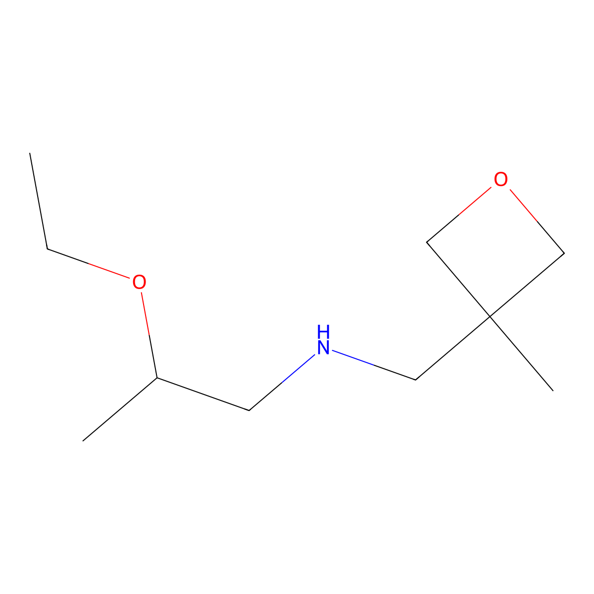 (2-Ethoxypropyl)[(3-methyloxetan-3-yl)methyl]amine molecular structure, CAS 1600165-70-5