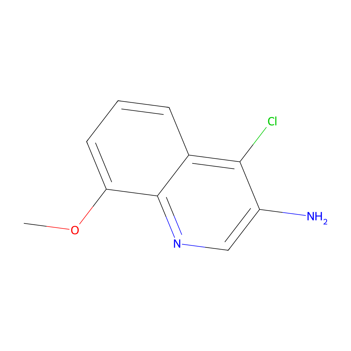 4-Chloro-8-methoxyquinolin-3-amine molecular structure, CAS 1600167-88-1