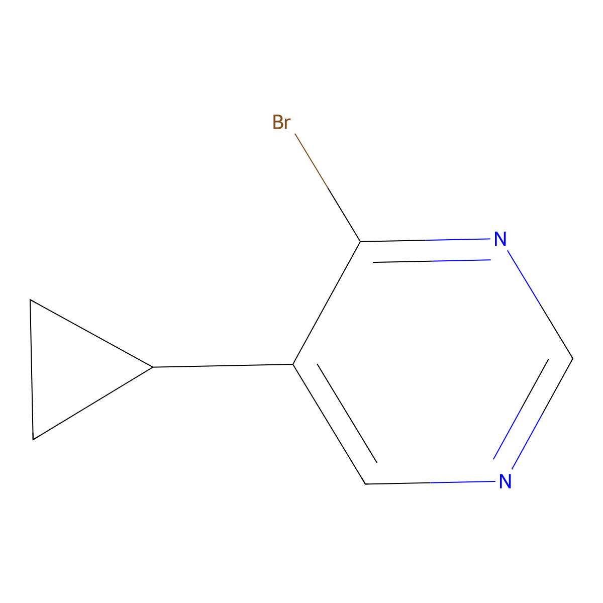 4-Bromo-5-cyclopropylpyrimidine molecular structure, CAS 1600172-67-5
