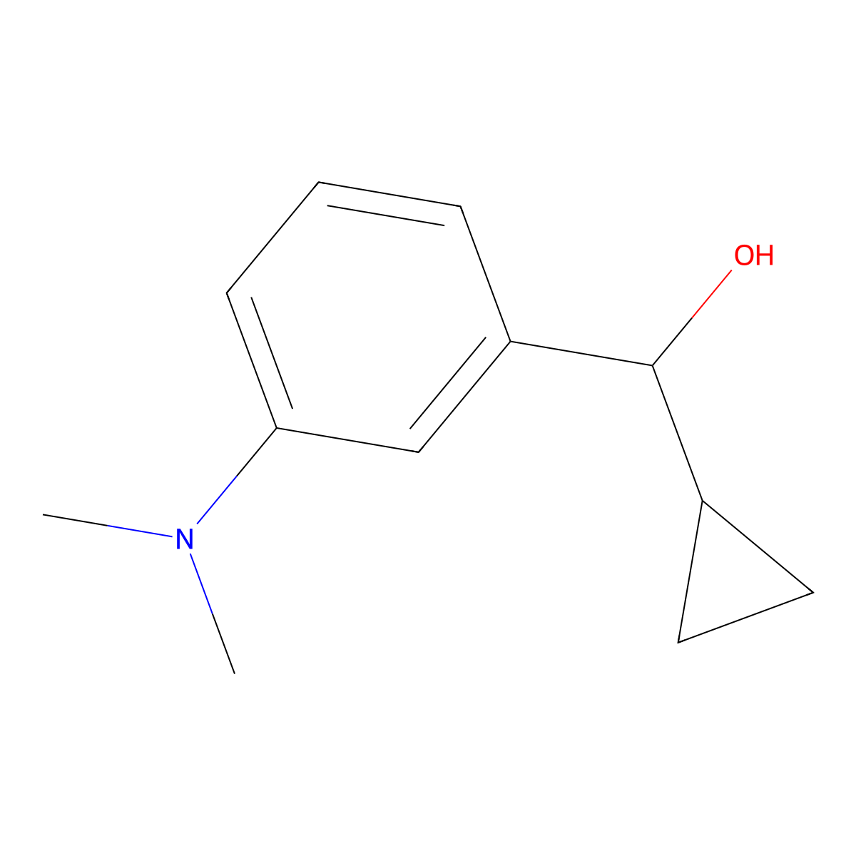 alpha-Cyclopropyl-3-(dimethylamino)benZenemethanol molecular structure, CAS 1600172-85-7
