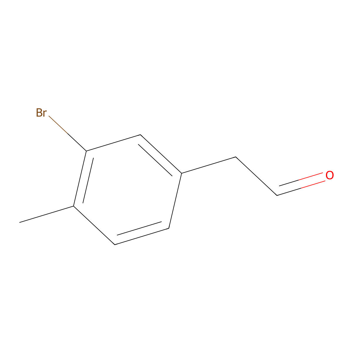 2-(3-Bromo-4-methylphenyl)acetaldehyde molecular structure, CAS 1600173-55-4