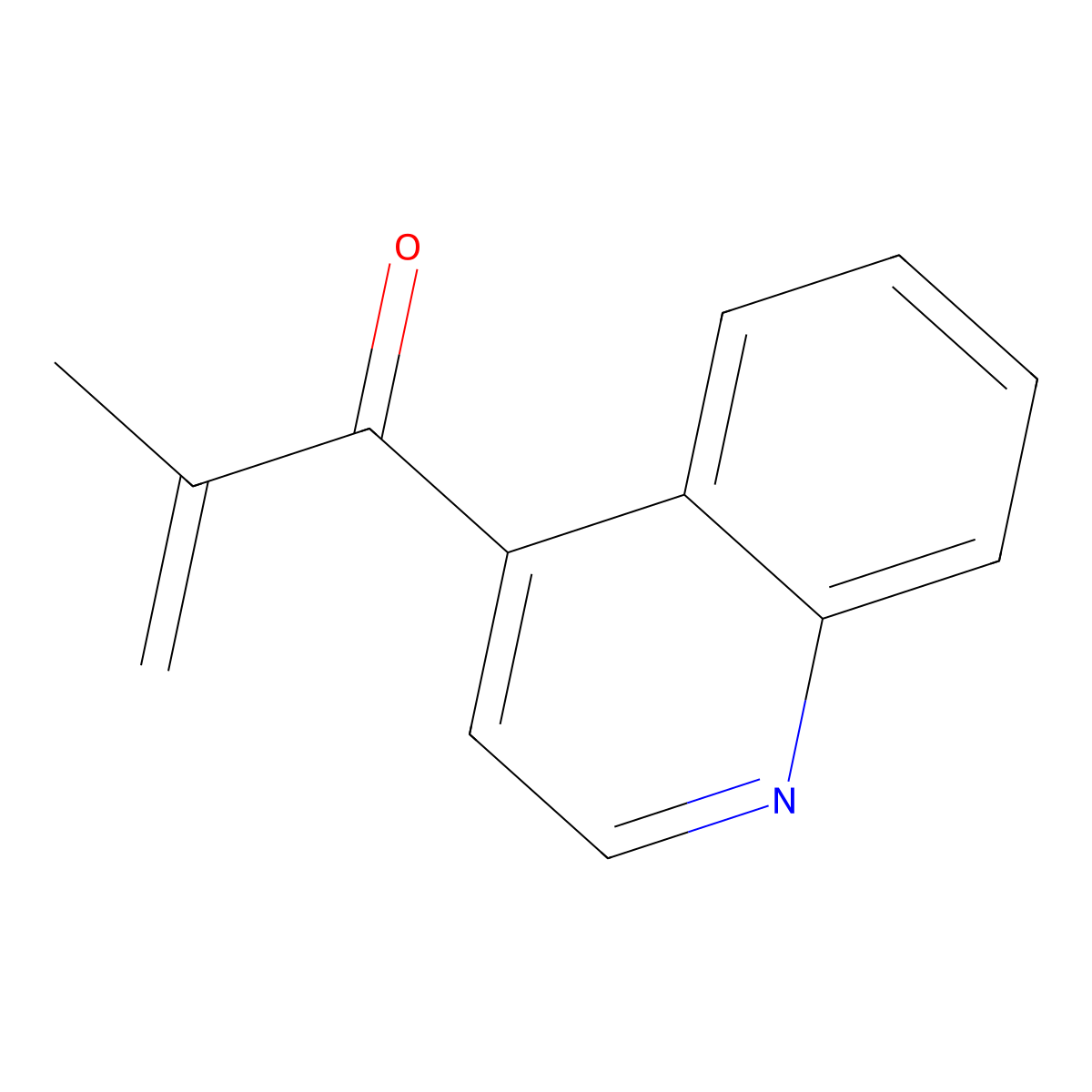 2-Methyl-1-(quinolin-4-yl)prop-2-en-1-one molecular structure, CAS 1600186-82-0