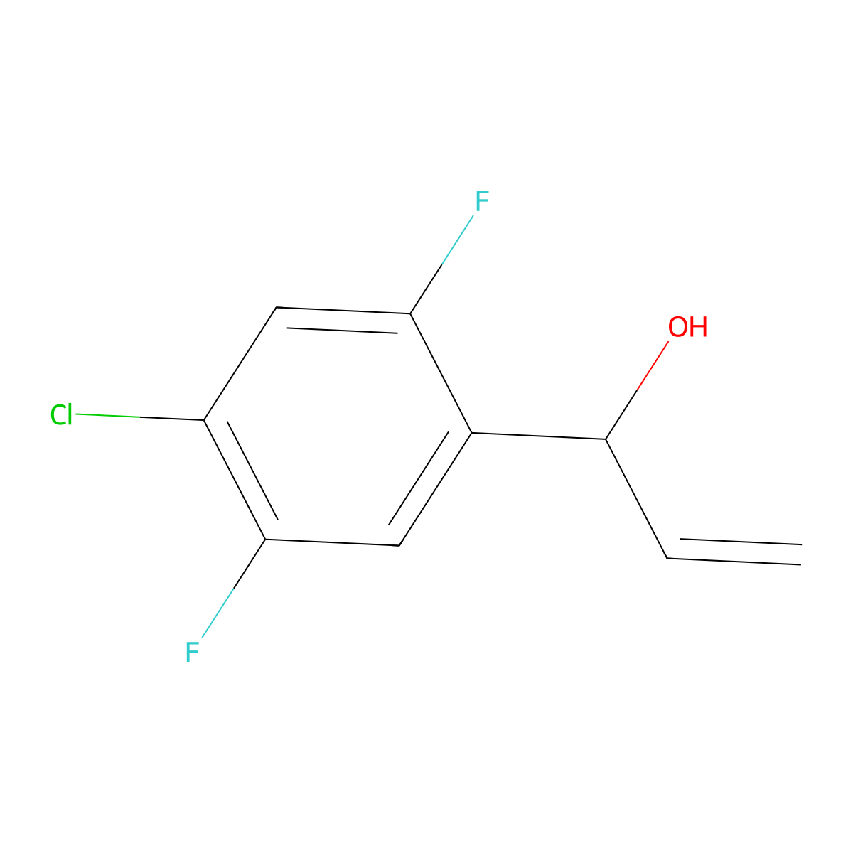 1-(4-Chloro-2,5-difluorophenyl)prop-2-en-1-ol molecular structure, CAS 1600187-39-0