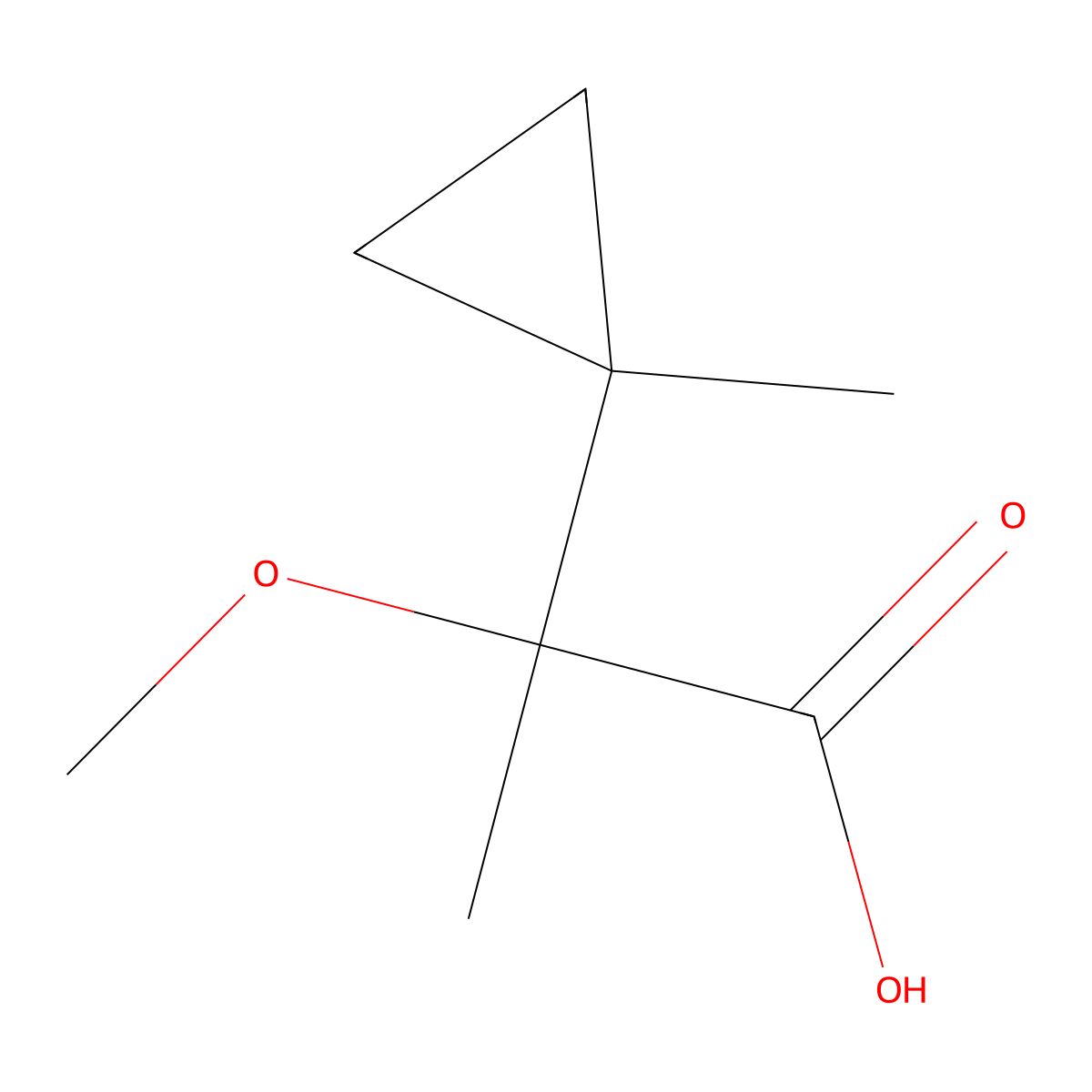 2-Methoxy-2-(1-methylcyclopropyl)propanoicacid molecular structure, CAS 1600193-22-3