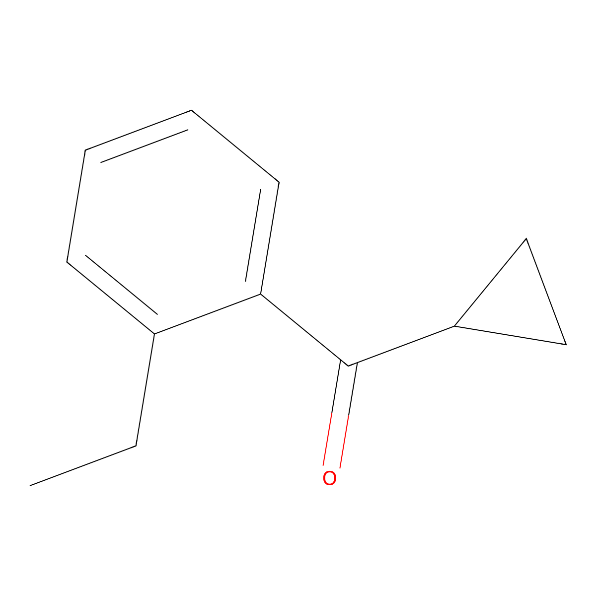 Cyclopropyl(2-ethylphenyl)methanone molecular structure, CAS 1600193-96-1