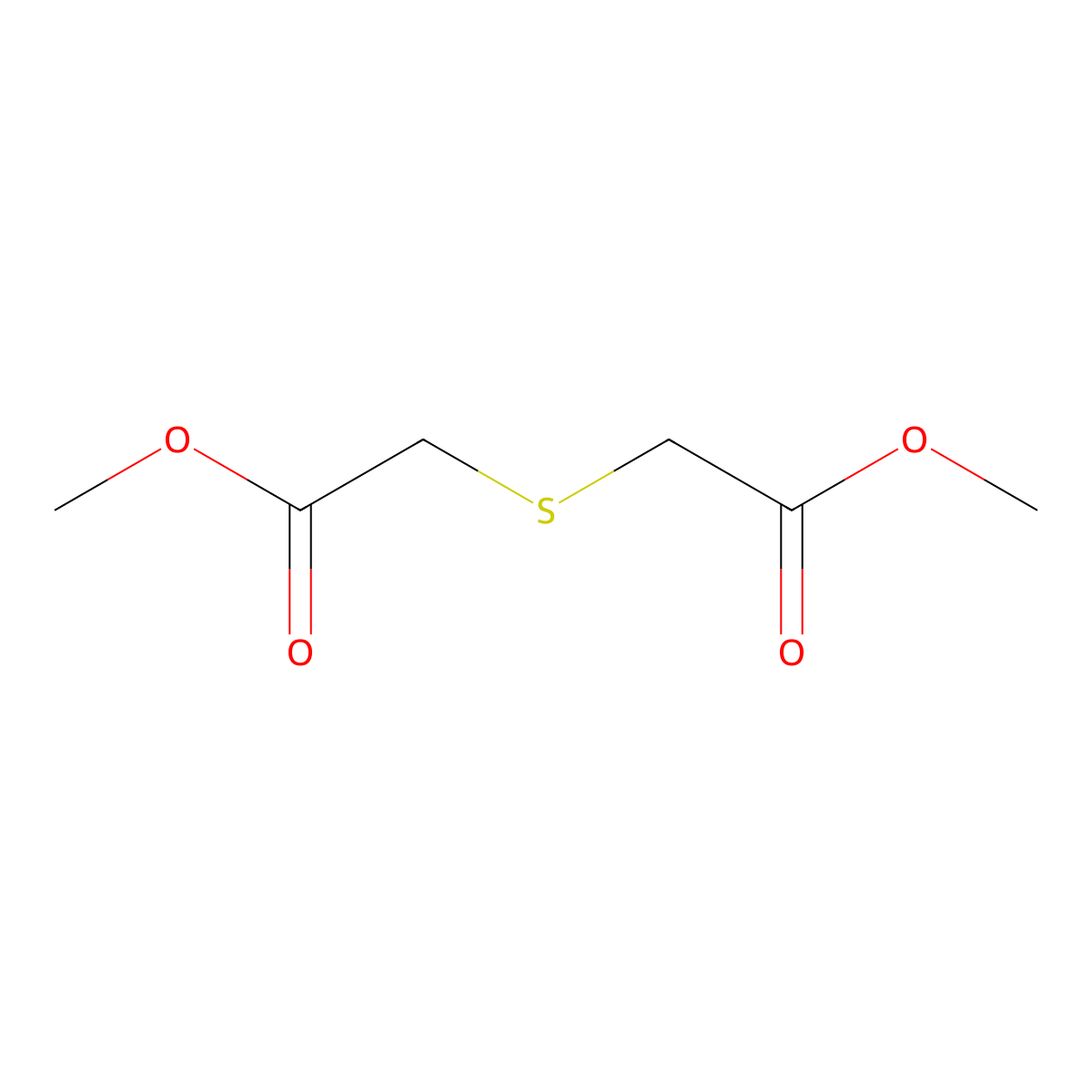 1,1'-Dimethyl 2,2'-thiobis(acetate) molecular structure, CAS 16002-29-2
