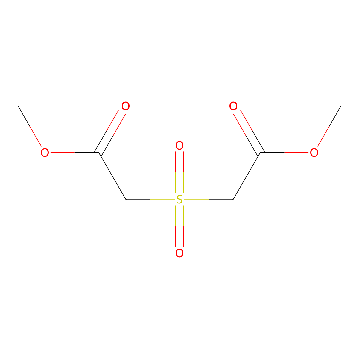 Acetic acid, 2,2'-sulfonylbis-, dimethyl ester molecular structure, CAS 16002-30-5