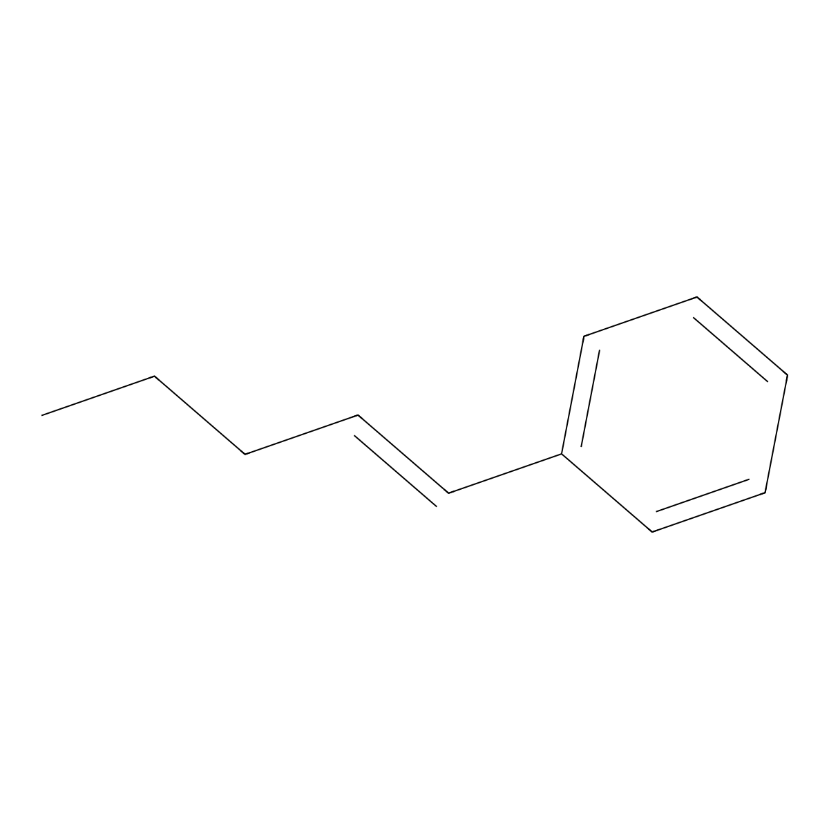 Penten-1-ylbenzene molecular structure, CAS 16002-93-0