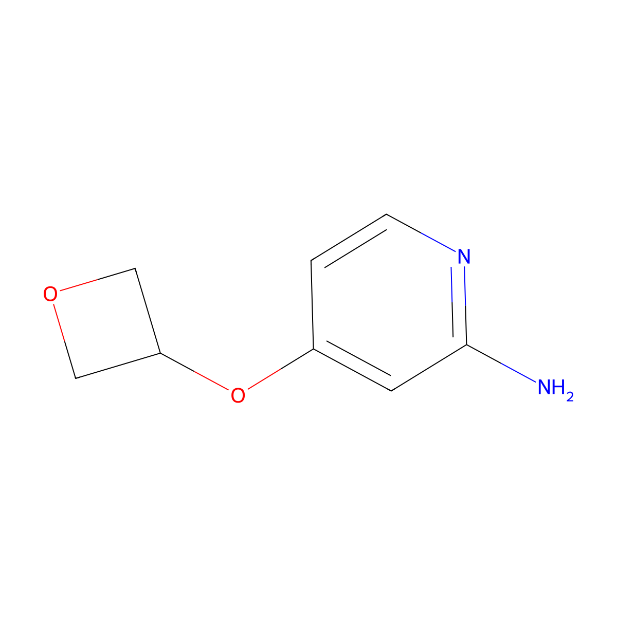 4-(Oxetan-3-yloxy)pyridin-2-amine molecular structure, CAS 1600221-24-6