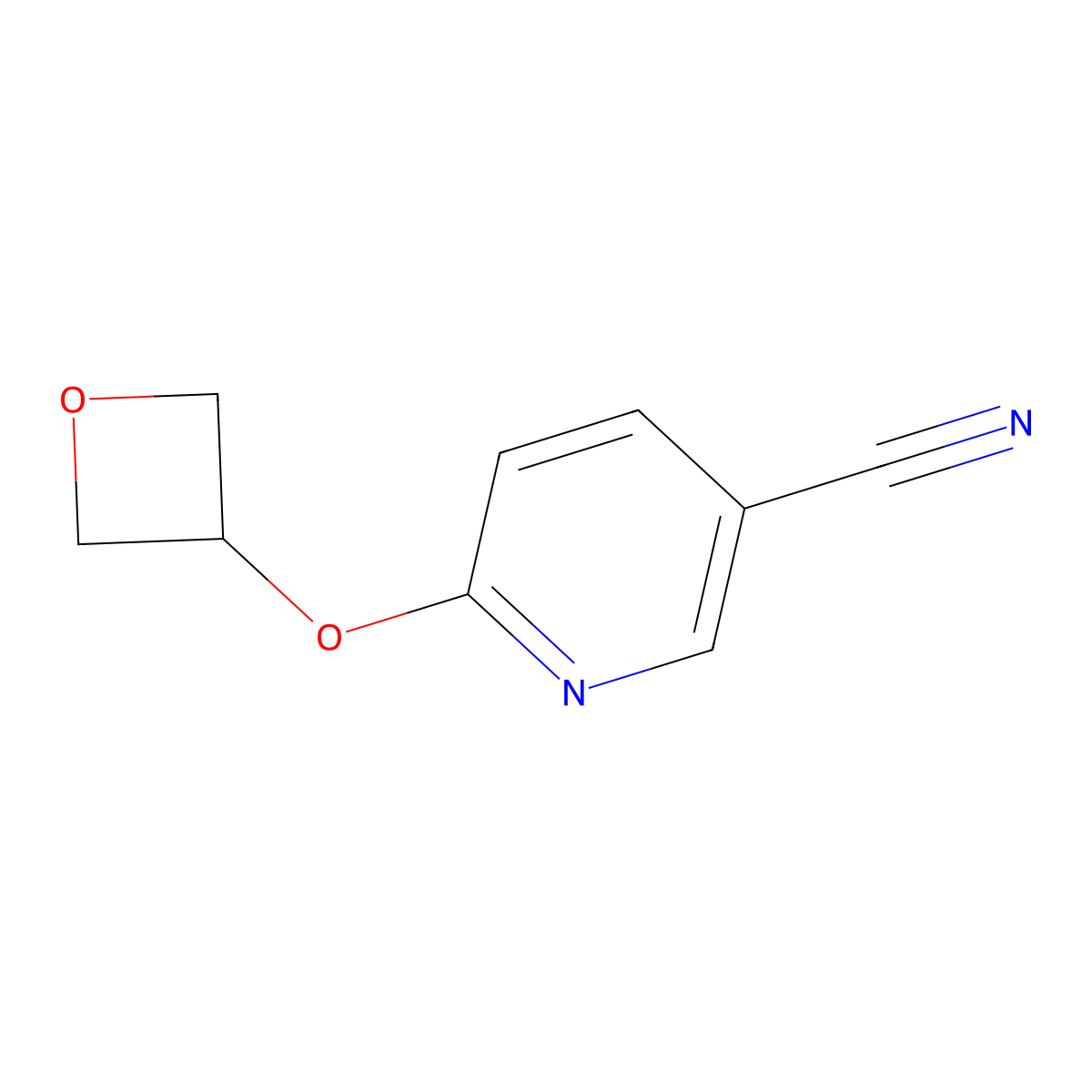 6-(Oxetan-3-yloxy)pyridine-3-carbonitrile molecular structure, CAS 1600256-49-2