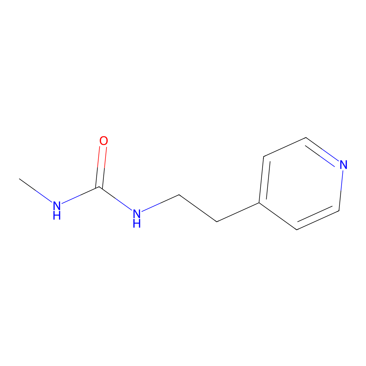 3-Methyl-1-[2-(pyridin-4-yl)ethyl]urea molecular structure, CAS 1600269-30-4